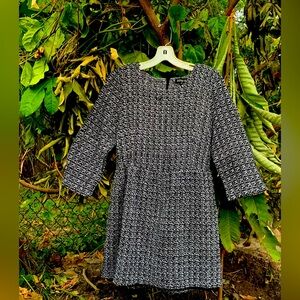 ✨⚡️💥Dowisi 3/4 Sleeve Tweed Black and White Girls Dress